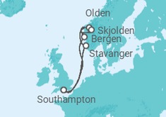 Itinerario del Crucero Noruega - Princess Cruises