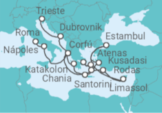 Itinerario del Crucero desde Trieste (Italia) a Civitavecchia (Roma) - Princess Cruises