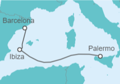 Itinerario del Crucero España - Costa Cruceros