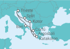 Itinerario del Crucero Italia, Grecia, Montenegro, Croacia - Costa Cruceros