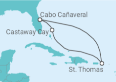 Itinerario del Crucero Islas Vírgenes - Eeuu - Disney Cruise Line