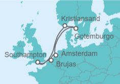 Itinerario del Crucero Bélgica, Holanda, Suecia - Disney Cruise Line