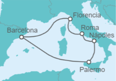Itinerario del Crucero Italia - Disney Cruise Line