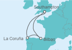 Itinerario del Crucero España - Disney Cruise Line