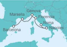 Itinerario del Crucero Francia, Italia - Disney Cruise Line