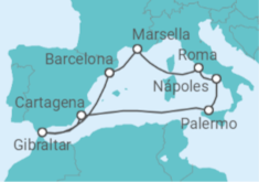 Itinerario del Crucero Francia, Italia, España, Gibraltar - Princess Cruises