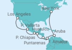 Itinerario del Crucero México, Costa Rica, Panamá, Aruba - Princess Cruises