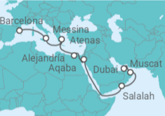 Itinerario del Crucero Italia, Grecia, Egipto, Jordania, Omán - Costa Cruceros