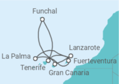 Itinerario del Crucero Islas Canarias - Costa Cruceros