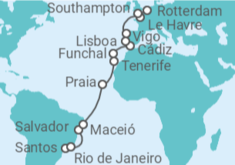 Itinerario del Crucero desde Santos (Sao Paulo) a Rotterdam - Costa Cruceros