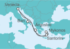 Itinerario del Crucero Grecia, Italia - Costa Cruceros