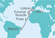 Itinerario del Crucero Cabo Verde, España, Portugal - Costa Cruceros