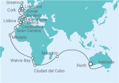 Itinerario del Crucero Vuelta al mundo - Princess Cruises