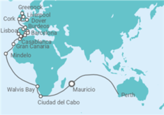 Itinerario del Crucero Vuelta al mundo - Princess Cruises