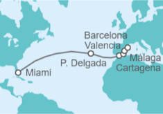 Itinerario del Crucero Portugal, España - Royal Caribbean