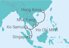 Itinerario del Crucero Vietnam, Tailandia - Costa Cruceros