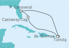 Itinerario del Crucero Islas Vírgenes - Reino Unido, Islas Vírgenes - Eeuu - Disney Cruise Line