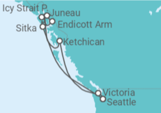 Itinerario del Crucero Alaska - Norwegian Cruise Line