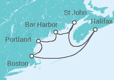 Itinerario del Crucero USA, Canadá - Norwegian Cruise Line