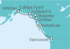 Itinerario del Crucero Alaska - Princess Cruises