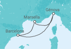 Itinerario del Crucero Italia, Francia - Costa Cruceros