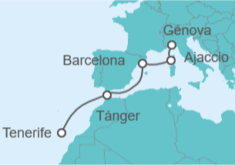 Itinerario del Crucero Marruecos, España, Francia - Costa Cruceros