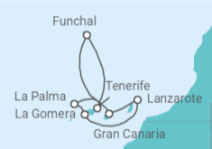 Itinerario del Crucero Islas Canarias - Costa Cruceros