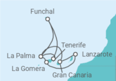 Itinerario del Crucero Islas Canarias - Costa Cruceros