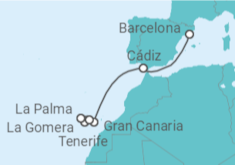 Itinerario del Crucero Islas Canarias - Costa Cruceros