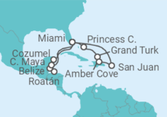 Itinerario del Crucero Bahamas, Puerto Rico, USA, México, Honduras, Belice - Princess Cruises