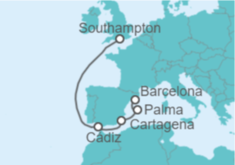 Itinerario del Crucero España, Reino Unido - Princess Cruises