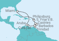 Itinerario del Crucero Saint Maarten, Santa Lucía, Barbados, Trinidad Y Tobago, Curaçao, Aruba - Princess Cruises