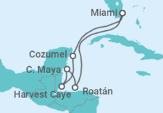 Itinerario del Crucero México, Honduras - Norwegian Cruise Line