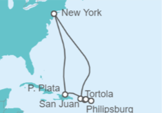 Itinerario del Crucero Puerto Rico, Saint Maarten, Islas Vírgenes - Eeuu, Islas Vírgenes - Reino Unido - Norwegian Cruise Line