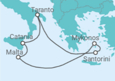 Itinerario del Crucero Grecia, Malta, Italia - Costa Cruceros