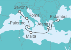 Itinerario del Crucero Italia, Malta, Grecia - Costa Cruceros