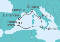 Itinerario del Crucero España, Italia - Costa Cruceros