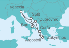 Itinerario del Crucero Italia, Croacia, Grecia - Costa Cruceros