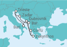 Itinerario del Crucero Croacia, Grecia, Italia - Costa Cruceros