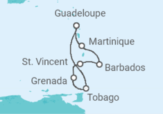 Itinerario del Crucero Barbados, Martinica - Costa Cruceros