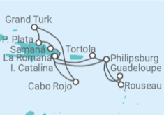 Itinerario del Crucero Saint Maarten, Islas Vírgenes - Reino Unido, República Dominicana, Bahamas - Costa Cruceros