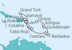 Itinerario del Crucero Bahamas, República Dominicana, Santa Lucía, Barbados, Guadalupe, Antigua Y Barbuda, Islas Vírgene... - Costa Cruceros