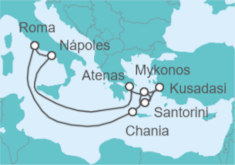 Itinerario del Crucero Italia, Grecia, Turquía - Royal Caribbean