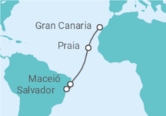 Itinerario del Crucero Cabo Verde, Brasil - Costa Cruceros