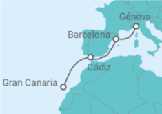 Itinerario del Crucero España - Costa Cruceros