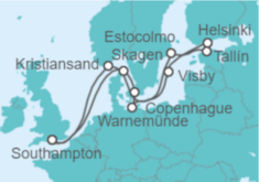 Itinerario del Crucero Dinamarca, Alemania, Suecia, Estonia, Finlandia - Princess Cruises