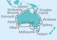 Itinerario del Crucero Australia - Princess Cruises