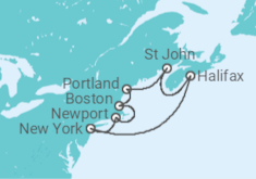 Itinerario del Crucero USA, Canadá - Princess Cruises