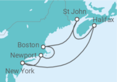 Itinerario del Crucero USA, Canadá - Princess Cruises