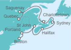 Itinerario del Crucero Canadá - Princess Cruises